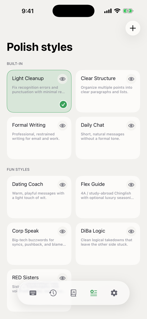 Polish styles list